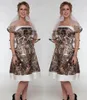 2016 Short Camo Wedding Dresses Sexy Strapless Knee Length Camouflage Bridal Gowns With Veils Forest Formal Party Dresses Custom Made