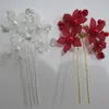 6 Pieces New Bridal Hair Accessories Flowers Beads Bride Hair Pearl Pins Comb Wedding Dresses Accessory Charming Headpieces RedWh8993293