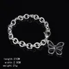 Free Shipping with tracking number fashion Top Sale 925 Silver Bracelet Hollow butterfly Bracelet Silver Jewelry 10Pcs/lot cheap 1811