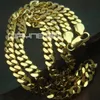 18K Yellow Gold Filled Men's 60cm Lenght 8mm Width Chain Necklace Jewelry N219