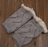 Bota punhos Multi Cores Mulheres Gaiters Boot Covers Crochet Lace Perna Perna Padrão Toppers