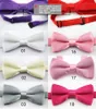 Pojkar Bow Ties Fashion Girls Neck Band Baby Boy Bow Tie Pure Color Farterfly Children England Tie Kids Party Accessories 13 Style A2763