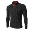 Wholesale and retail Dress Shirts Men's Fashion Stylish Casual Dress Polka Dot Shirt Muscle Fit Shirts