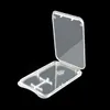 1000pcslot 2 in 1 Standard SD SDHC Memory Card Case Holder Micro SD TF Card Storage Transparent Plastic Box9105922