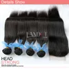 5 Pcs Muito Cabelo Virgem Mongol Em Linha Reta Com Fechamento 7A Não Transformados Cabelo Humano Weave 4 Pacotes Adicionar 1 Pc Lace Closures Natural Preto Extensões