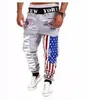 Hurtownia Alisister Moda Mężczyzna / Kobiet Joggers Spodnie Skinny Spodnie dresowe Hip Hop Jogging Spodnie 4 Kolor Flag Litery Drukuj Spodnie potu