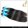 インドのストレートヘアエクステンション警戒ヘアー織り10-34インチグレード3ピースロットナチュラルカラー
