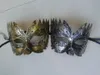 Maskerade-Maske für Herren, klassisch, Retro, griechisch-römischer Soldat, Gladiator-Maske, Party, Maskenball, Mardi Gras, Gesichts-Augenmaske (Gold und Silber).