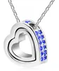 Necklace Pendants Fashion Womens Heart Crystal Charm Pendant Chain Necklace Silver Plated Jewelry Chains Necklaces