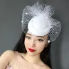 2018 New Hottest Vintage Hats Perfect Birdcage Headpiece White Black Bridal Net Hat Wedding Bird Cage Veils