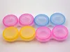 Amazing cheap price 2000 pcs=1000 Pairs lot Contact Lens Case lovely Colorful Dual Box Double Case Lens Soaking Case