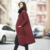 Wholesale- Jellpe Ultra Light Down Jacket Women Long Puffer Coat Plus Size 2017 Winter Eiderdown Cotton Stand Collar Lightweight Jacket