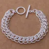 Fashions (Jewelry Manufacturer)925 Sterling Silver multi circle link Bracelets fashion jewelry Bracelets jewelry factory price