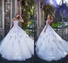 Charming Lavender Illusion Bodices A Line Wedding Dresses 2018 Sheer Neck Long Sleeves Lace Appliqued Beach Bridal Gowns Custom Made