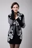 Großhandel - 2021 Herbst Damen Koreanische Mode Blumen Mohair Strick Schal Strickjacke Pullover Jacke Mittellange Pullover 6