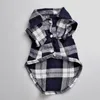 Pet Dog Apparel Plaid skjortor Kläderknapp Puppy Coat Dogs Supplies för våren Summer Autumn