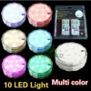 Holiday Light remote controlled submersible led lighting Multicolor 10 led bulb for Wedding Party waterproof Candle Lights Decoration Lamp