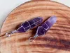 Gemstone healing Crystal Silver Wire Wrapped Point Pendant - Pendente Crystal Point avvolto in filo - Ametista, Opale, Avventurina, Quarzo rosa