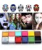 1 Set 12 Colors Flash Tattoo Face Body Paint Oil Painting Art Halloween Party Fancy Dress Beauty Makeup Tools