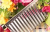 by DHL or EMS 300 pcs Potato Crinkle Wavy Edged Knife Stainless Steel Kitchen Gadget Vegetable Fruit Cutting Slicers