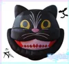 2m Height Decorative Vivid Black Inflatable Halloween Cat Head for Halloween Decoration