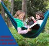 Travel Camping Canvas Hammock Outdoor Swing Garden Garden Внутренняя спящая радужная полоса двойной гамак кровать 280x80 см. Подарок 8773152