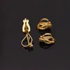 DIY earring finding wholesale factory direct valuable 100pcs/lot gold color brass earring component clip-on earrings drop shipping