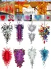 Moderne kroonluchters 100% mondgeblazen hanglampen ce ul borosilicaat murano glas dale chihuly kunst lamp armatuur antieke kristal kroonluchter