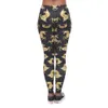 DHL FREE ! 10pcs/lot Leggings Women Golden Unicorn Printing Black Leggings Woman High Waist Casual Leggings