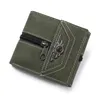 high quality fashion short coin purse super slim business style zipper Punk vintage student men designer leather wallets