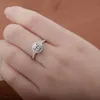 ForLove Two Gifts Luxury Simulated CZ Diamond Genuine 925 pure Sterling Silver rings for womensimulated diamond ring