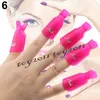 10 pièces en plastique nail art Soakers clip tremper la pointe du capuchon réutilisable portable UV Gel dissolvant de vernis nettoyant outil d'emballage professionnel 8753352