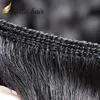 Paquetes de cabello peruano virgen 100% sin procesar Agregue cierres de encaje 3pcs ondulada ondulada 4x4 cierre de encaje parte libre con babyhair