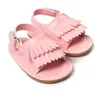 2016 Summer Guma Sole Miękka skórzana sandały z frędzlami Design Baby Summer Prewalker Sofe Sole Oryginalna skórzana dziecko Moccas7289631