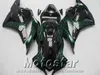 Kit de carenagem de moldagem por injeção para Honda CBR600RR 2009 2010 2011 chamas verdes em preto aftermarket CBR 600RR 09 10 11 carenagens definido YR32