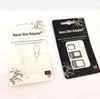 4 i 1 Noosy Nano Micro Sim Adapter Eject Pin för iPhone 5 för iPhone 4 4S 6 Samsung S4 S3 SIM-kort Retail Box