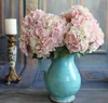 Mutli Color 5 Flower Heads Artificial Silk Fake Flower Bouquet Wedding Party Garden Floral Hydrangea FZH058