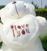 Huge luxury Giant Large designer comfortale 50cm Big Teddy the bear Soft Plush Toy I Love You Valentine Gift suit wholesale popular