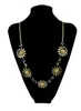 Новая Женская мода женщины свитер цепи цветок длинные ожерелья золото / серебро покрытием смолы ожерелье подвески