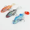 Borracha macia de borracha freshwater crankbait isca de pesca ganchos 7,6cm 15.5g forma de peixe opsariichthys bass artificia isca macia