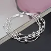 Gratis frakt med spårningsnummer Toppförsäljning 925 Silver Armband Light Bead Snake Chain Armband Silver Smycken 20st/Lot Cheap 1793