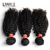 Brazilian Curly Virgin Hair Weaves Unprocessed Peruvian Indian Malaysian Cambodian Mongolian Deep Kinky Curly Remy Human Hair 3/4 Bundles