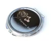 Tom Round Thin Compact Mirror Silver Metal Pocket Makeup Mirror Case Favor Promotional Gift #18032-1