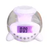 Revitalizing 7 Color Changing LED Ball Calendar Alarm Clock Music Thermometer Natural Sound Desktop Table Clocks Despertador, dandys