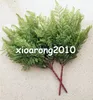 Real Touch Feeling Fern Blad Bunch 45cm / 17.72Length Artificial Flowers Greenery Evergreen Plant voor bruiloft centerpieces Decoratief groen