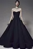 Unique Black Strapless Wedding Dress A Line Floor Length Evening Dress vestido de festa longo Elegant Prom Gowns Formal Occasion Dress