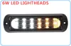 Cabezales de luz externos de superficie LED de alta intensidad de 6 W, luces de advertencia de parrilla de coche, luces de emergencia, patrón de 18 destellos, resistente al agua