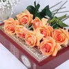 12pcs Mary Rose Flowers Flores artificiais Flores de seda toque real rosa parede