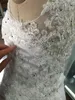 Arabisch Lihi Hod White Bohemian Brautkleider Perlen Sexy Empire Tiefer V-Ausschnitt Backless Bodenlangen Moderne Brautkleider Einfache Linien