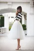 2016 Instock barato verão tiered tutu saia tulle curta dama de honra vestidos 7 camadas festa festa saias meninas moda bola vestido de baile comprimento do joelho